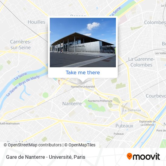 Mapa Gare de Nanterre - Université