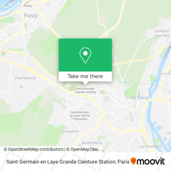 Saint Germain en Laye Grande Ceinture Station map