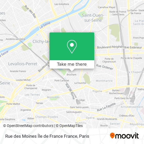 Rue des Moines Île de France France map