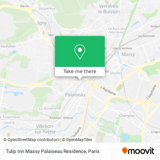 Tulip Inn Massy Palaiseau Residence map