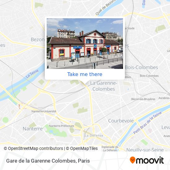 Mapa Gare de la Garenne Colombes