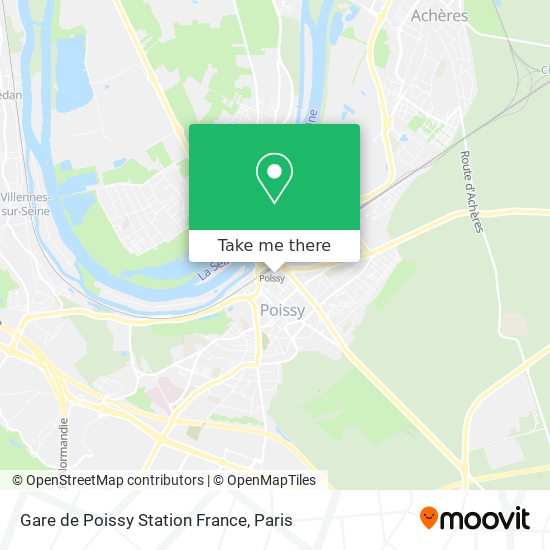 Mapa Gare de Poissy Station France