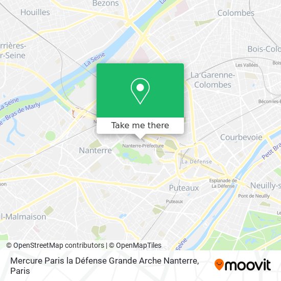Mercure Paris la Défense Grande Arche Nanterre map