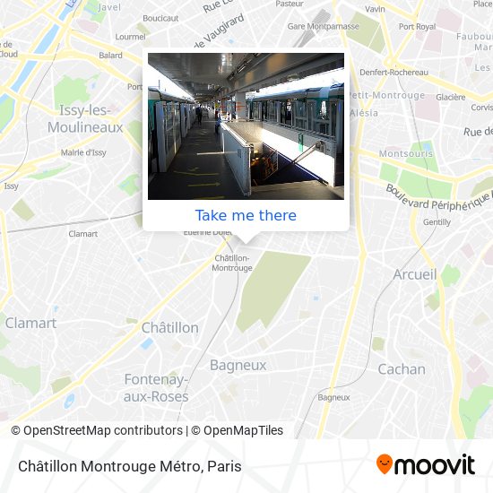 Mapa Châtillon Montrouge Métro