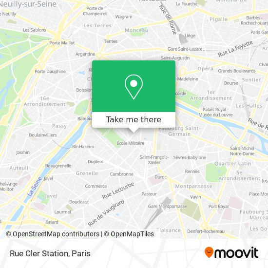 Mapa Rue Cler Station