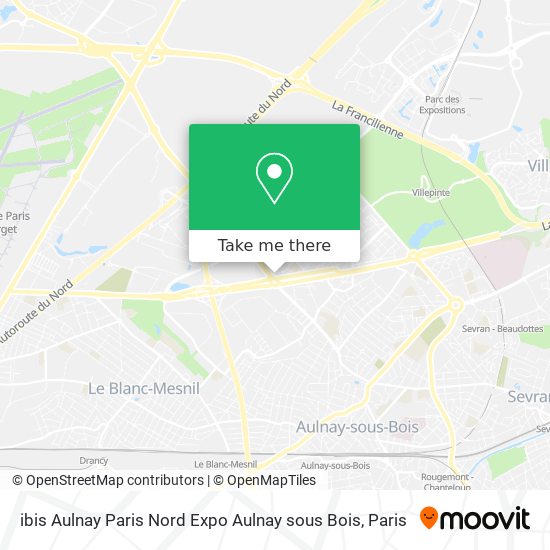 ibis Aulnay Paris Nord Expo Aulnay sous Bois map