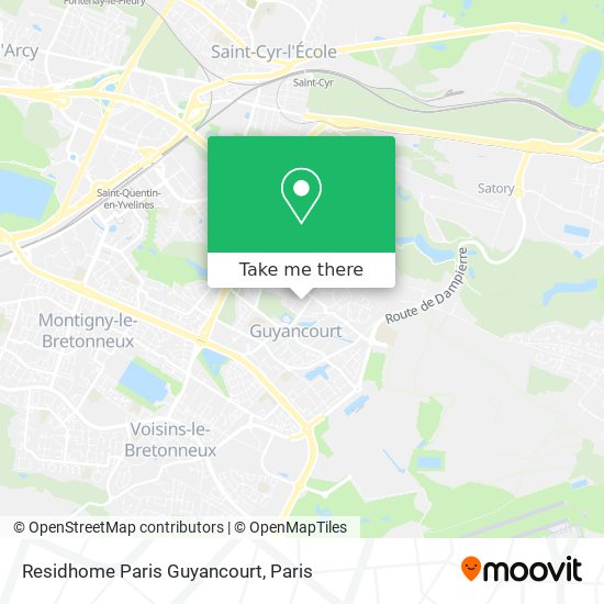 Residhome Paris Guyancourt map