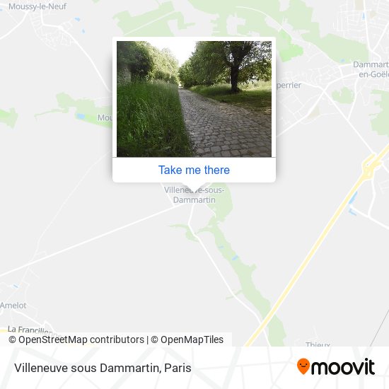 Villeneuve sous Dammartin map