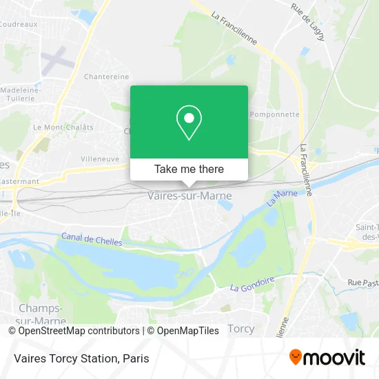 Vaires Torcy Station map