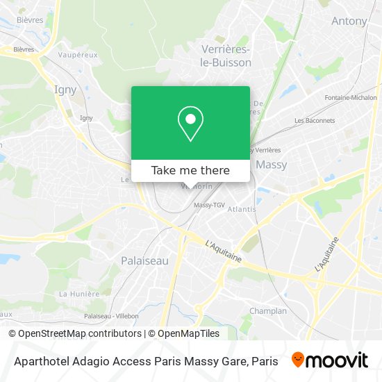 Aparthotel Adagio Access Paris Massy Gare map