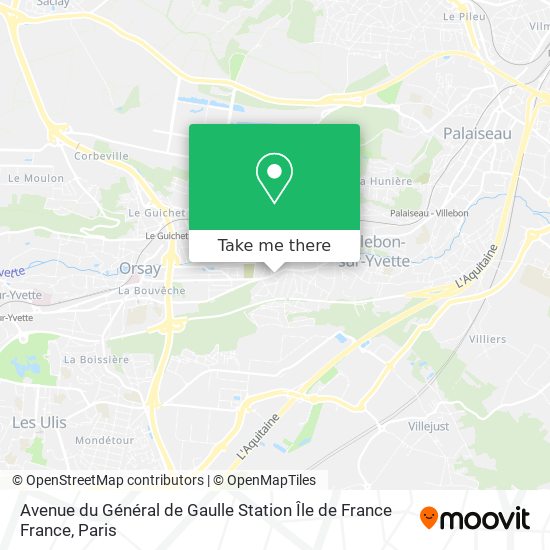 Mapa Avenue du Général de Gaulle Station Île de France France