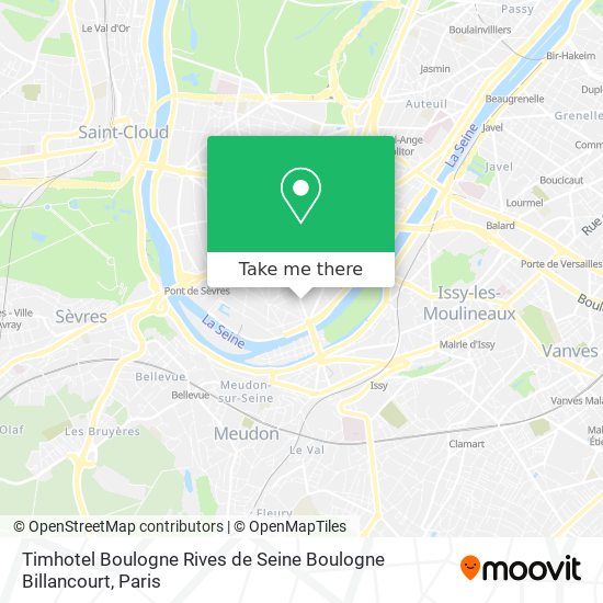 Mapa Timhotel Boulogne Rives de Seine Boulogne Billancourt