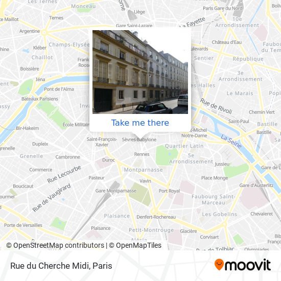 Mapa Rue du Cherche Midi