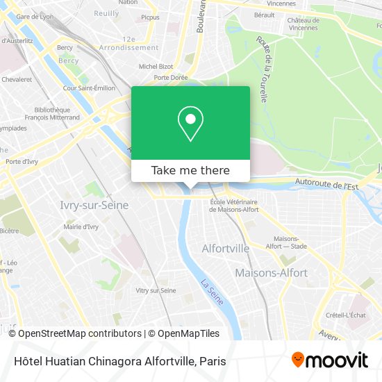 Hôtel Huatian Chinagora Alfortville map