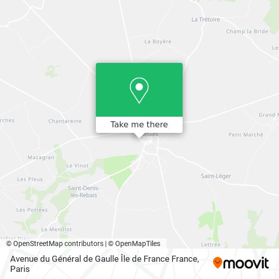 Mapa Avenue du Général de Gaulle Île de France France