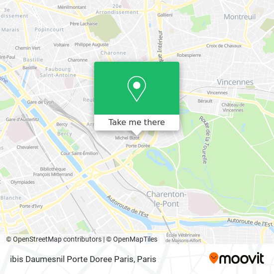 ibis Daumesnil Porte Doree Paris map