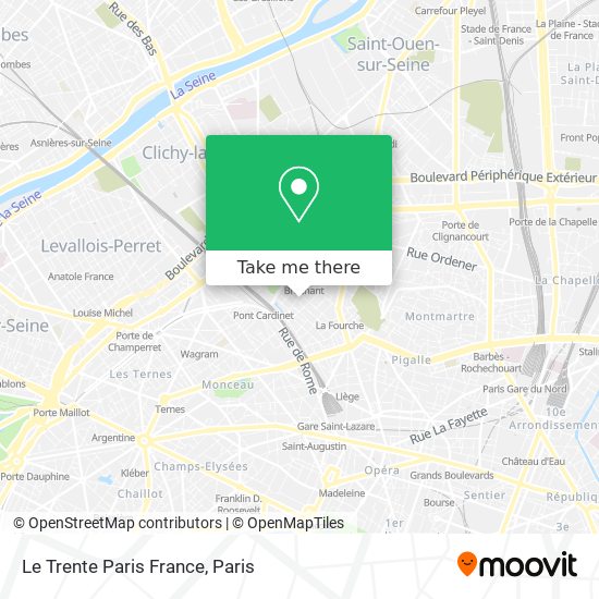 Le Trente Paris France map