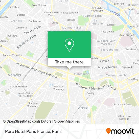 Parc Hotel Paris France map