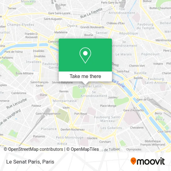 Le Senat Paris map