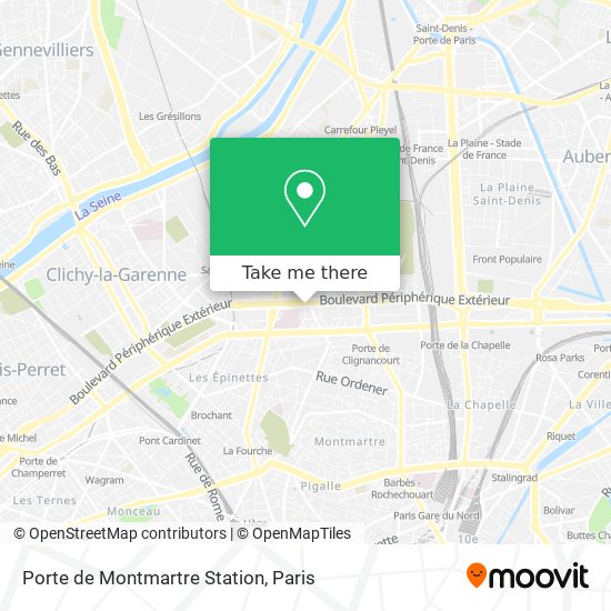 Porte de Montmartre Station map