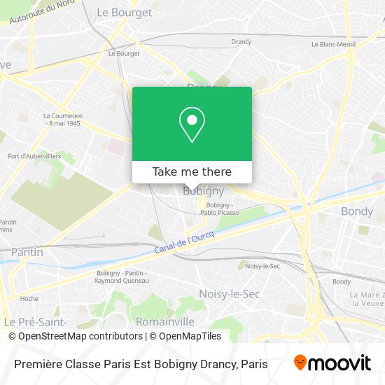 Première Classe Paris Est Bobigny Drancy map