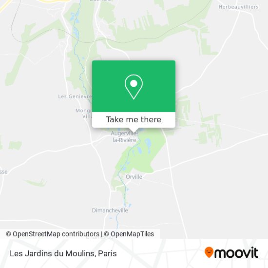 Les Jardins du Moulins map
