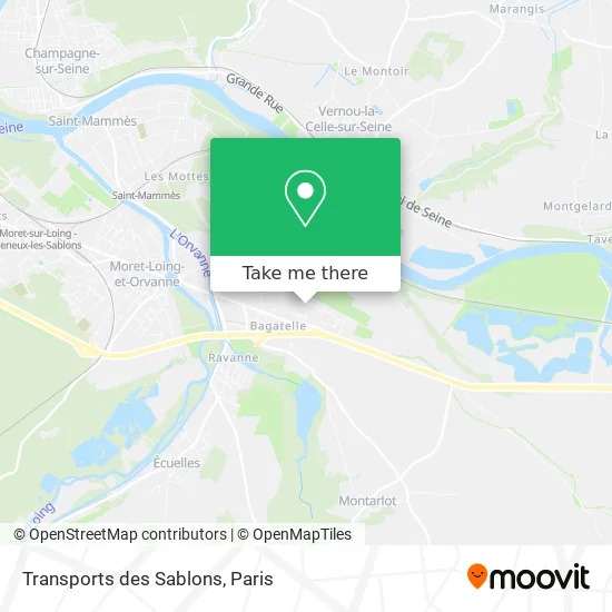 Transports des Sablons map