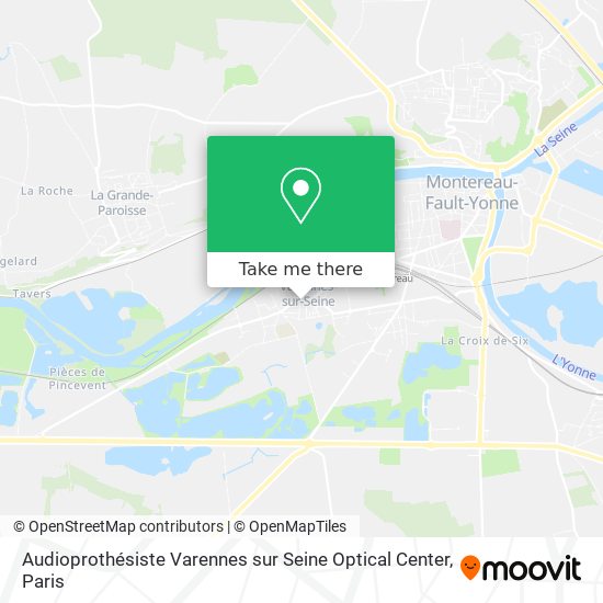 Mapa Audioprothésiste Varennes sur Seine Optical Center