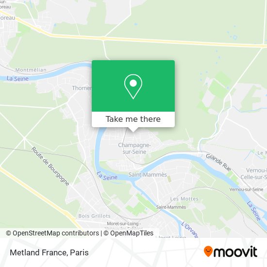 Mapa Metland France