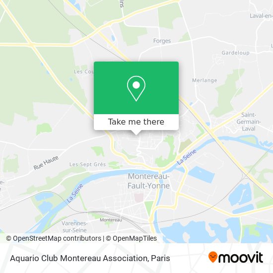 Mapa Aquario Club Montereau Association