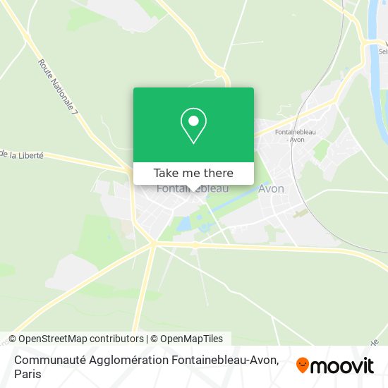 Mapa Communauté Agglomération Fontainebleau-Avon