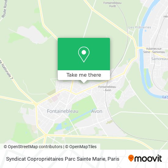 Mapa Syndicat Copropriétaires Parc Sainte Marie