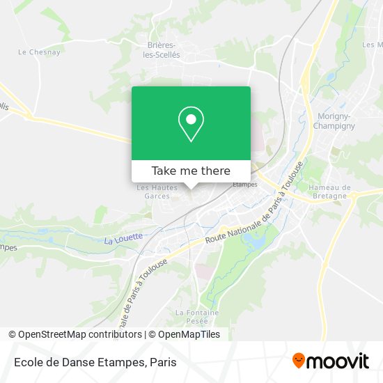 Mapa Ecole de Danse Etampes