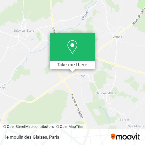 le moulin des Glaizes map