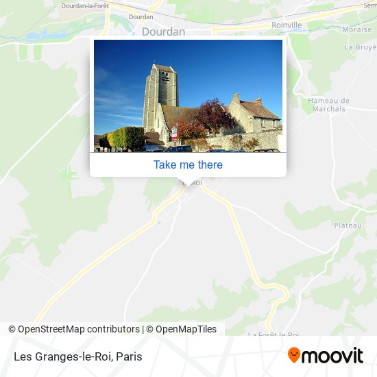 Mapa Les Granges-le-Roi