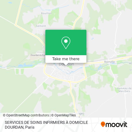 SERVICES DE SOINS INFIRMIERS À DOMICILE DOURDAN map