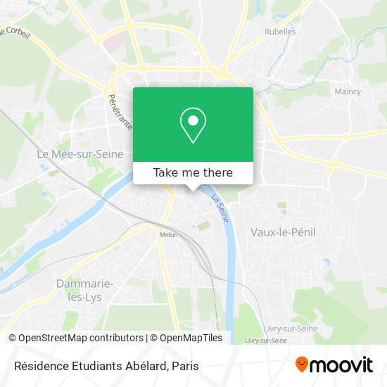 Mapa Résidence Etudiants Abélard