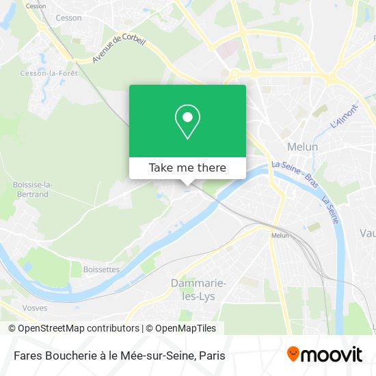 Mapa Fares Boucherie à le Mée-sur-Seine