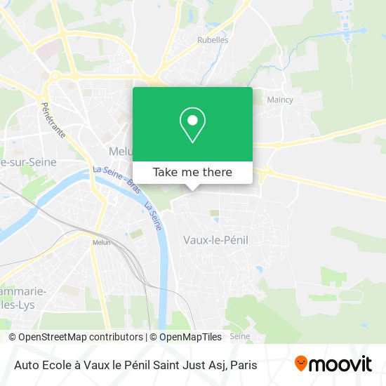 Mapa Auto Ecole à Vaux le Pénil Saint Just Asj