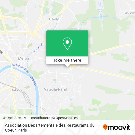 Mapa Association Départementale des Restaurants du Coeur