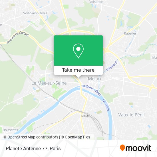 Planete Antenne 77 map