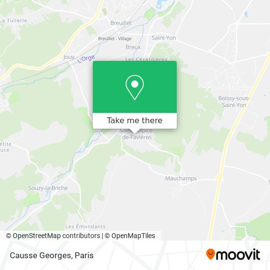 Mapa Causse Georges