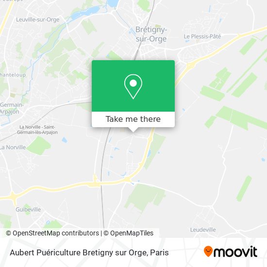 Aubert Puériculture Bretigny sur Orge map