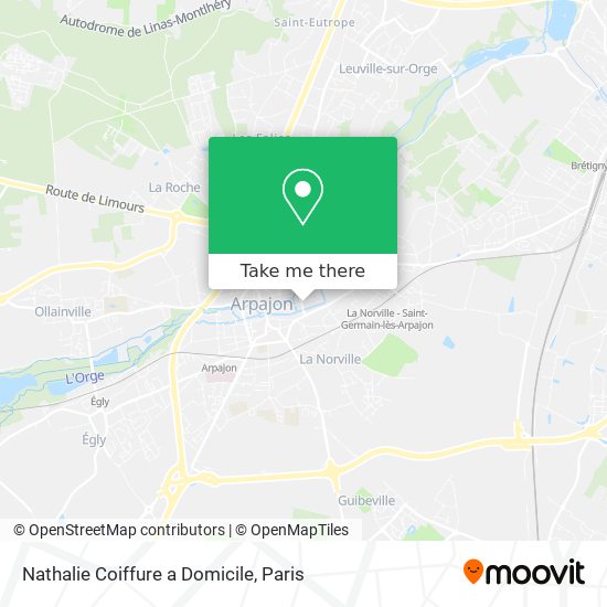 Nathalie Coiffure a Domicile map