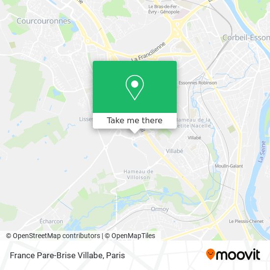 Mapa France Pare-Brise Villabe