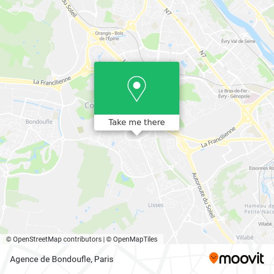 Agence de Bondoufle map