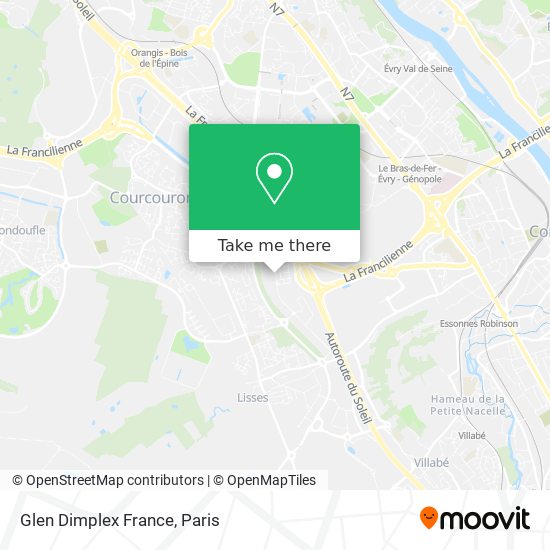 Mapa Glen Dimplex France