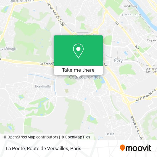 Mapa La Poste, Route de Versailles