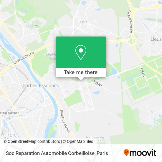 Soc Reparation Automobile Corbeilloise map