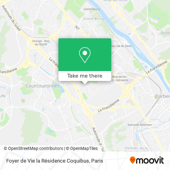 Foyer de Vie la Résidence Coquibus map